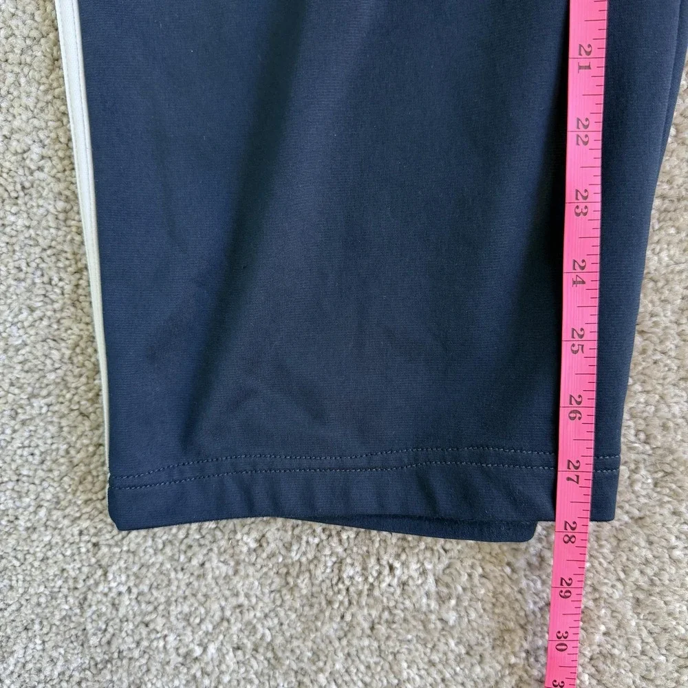 Adidas Track Pants Mens L Blue Knit Elastic Waist Pockets Side Stripe Gym